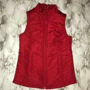 Red Camel puffer vest red